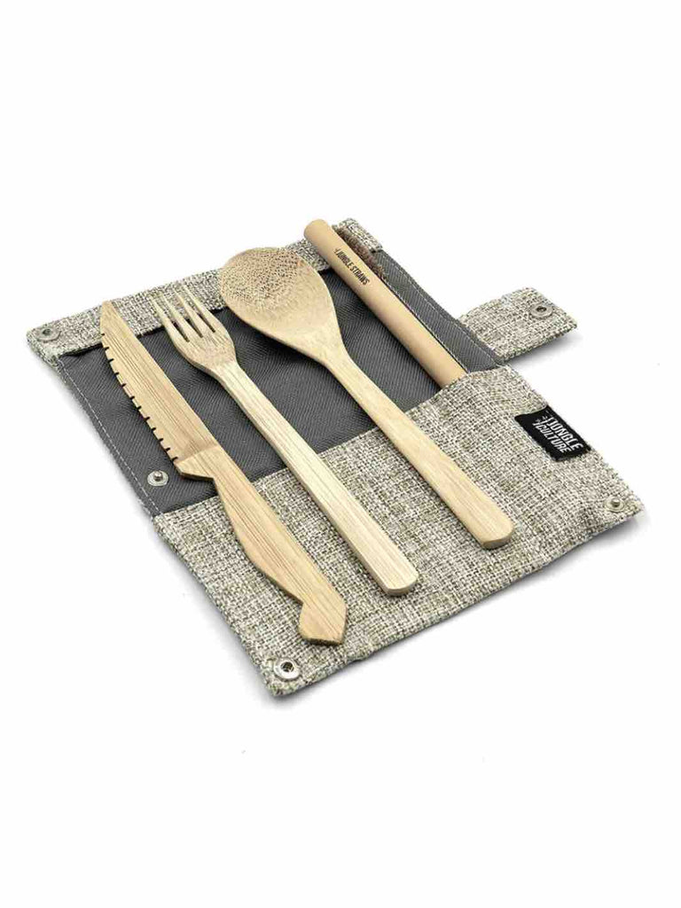 dipper 3-in-1 Lunch Utensil Set Includes: Fork, Spoon, Chopsticks