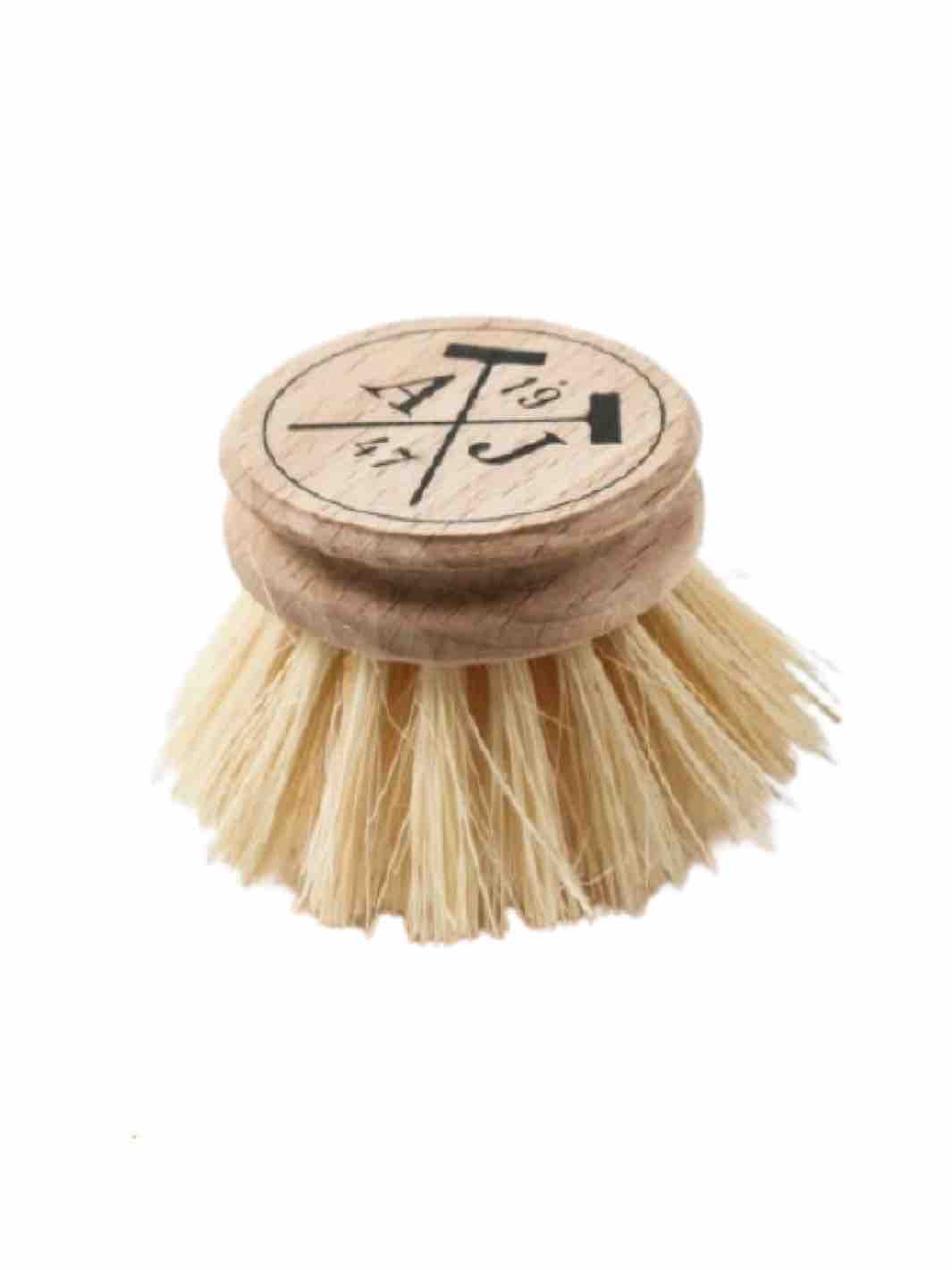 Natural Tampico & Wood Handle Small Scrub Brush with Square Ends
